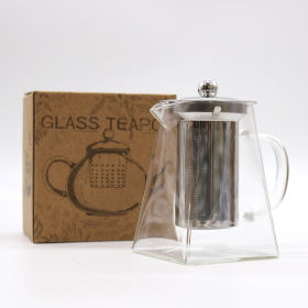 Glass Infuser Teapot - Tower Shape - 750ml -  Gift Boxed