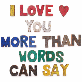 28x Colour Rustic Bark - I LOVE YOU MORE THAN WORDS CAN SAY (28)