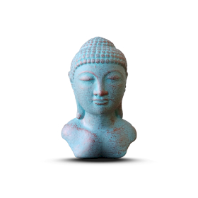 Tranquility Buddha Head  - Green Copper