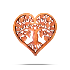 Heart Decorative Wooden Tree of Life Panel 30cm