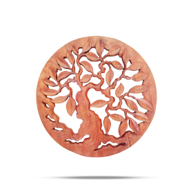 Round Decorative Wooden Chunk Tree of Life Panel 30cm