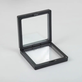 10x Small 3D Floating Frame Display 7x7cm - Black