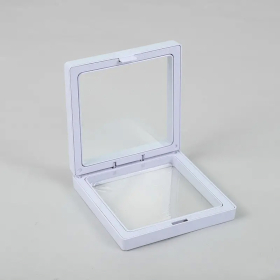 10x Small 3D Floating Frame Display 7x7cm - White