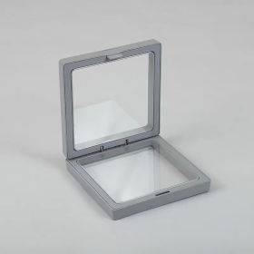 10x Small 3D Floating Frame Display 7x7cm - Grey