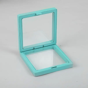 10x Small 3D Floating Frame Display 7x7cm - Teal