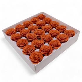 25x Craft Soap Flower - Lrg (7-Layer) Vintage Rose - Java Clove