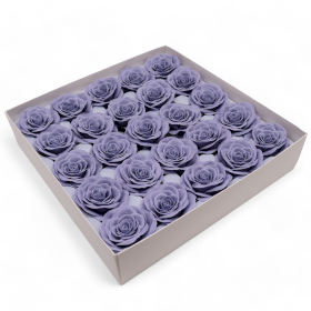 25x Craft Soap Flower - Lrg (7-Layer) Vintage Rose - Steal Blue