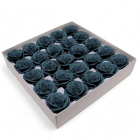 25x Craft Soap Flower - Lrg (7-Layer) Vintage Rose - Ironhead Teal