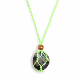 10x Crystal Gemstone Necklace Cord 45cm/18inch - Green