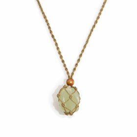 10x Crystal Gemstone Necklace Cord 45cm/18inch - Sand