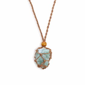 10x Crystal Gemstone Necklace Cord 45cm/18inch - Brown