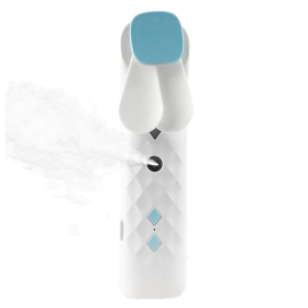 White Nano Mist Face Fan & Spray - USB chargable