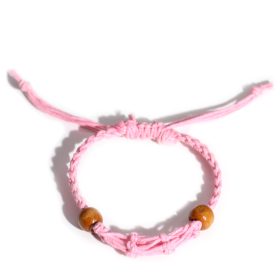 10x Crystal Gemstone Bracelet Cord 20-28cm/7.8-11inch - Pink