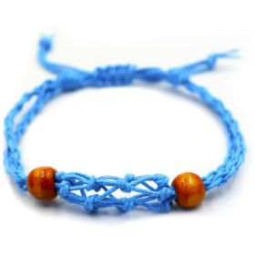 10x Crystal Gemstone Bracelet Cord 20-28cm/7.8-11inch - Blue