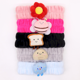 5x Cute Makeup Headbands - Toast & Friends (assorted)