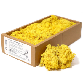 Quality Decorative Reindeer Moss - Yellow - 635g Box