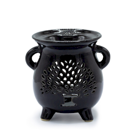 3x Cauldron Oil Burner - Tree of Life - Black