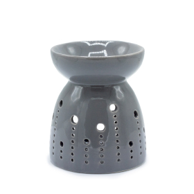 3x Classic Oil Burner - Bubbles Cutout - Grey