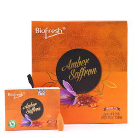 12x Biofresh Backflow Incense Cones (40 cones) - Amber Safron