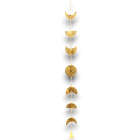 Indian Chimes - Brass Moon Phases Drop with Bell - 25cm