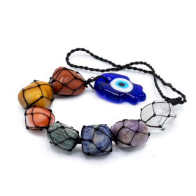 Hanging Chakra Stone  Pendant - Hansa