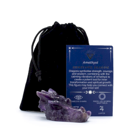 Gemstone Large Dragon Head- Amethyst 60x30x35mm