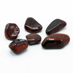 6x African Gemstone Tigers Eye - Red - Size 8 - 30mm (KG)