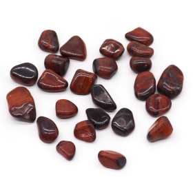 24x African Gemstone Tigers Eye - Red - Size 5 - 16mm (KG)