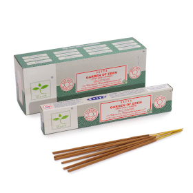 6x Satya Incense 15gm - Garden of Eden (White Sage & Jasmine)