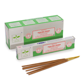 6x Satya Incense 15gm - Healing Herbs (White Sage & Patchouli)