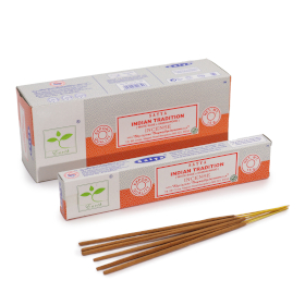 6x Satya Incense 15gm - Indian Tradition (White Sage & Sandalwood)