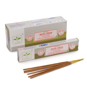 6x Satya Incense 15gm - Royal Touch (White Sage & Frankincense)