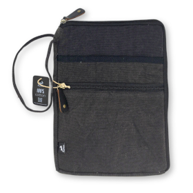 Stonewash  Large Laptop Pouch - Charcoal