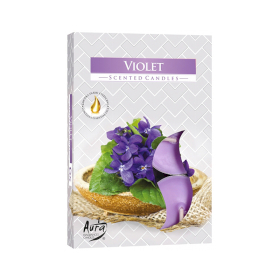 12x Set of 6 Scented Tealights - Violet