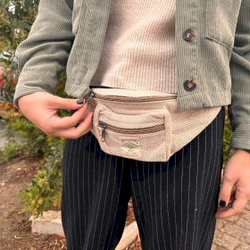 Cotton Hemp Style Belt (or Fanny) Bag - Natural