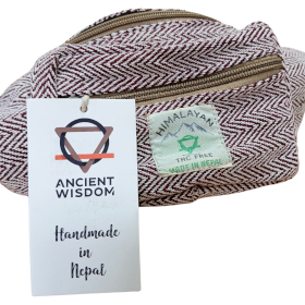 Cotton Hemp Style Belt (or Fanny) Bag - Wine