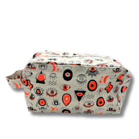 4x Med Multi Eyes Cotton Canvas Toilet Bag