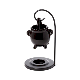 Black Cauldron Hanging Oil Burner with Stand