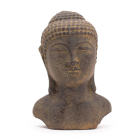 Tranquility Buddha Head  - Grey