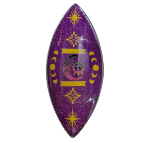 Enamel Incense Bowl - Aluminum - Purple Sun & Moon Phases