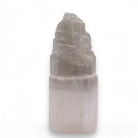 Natural Selenite Tower Lamp - 20 cm