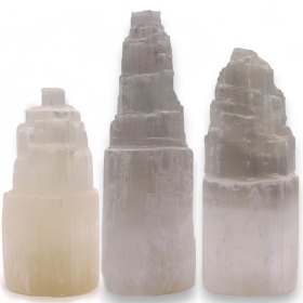 Natural Selenite Tower Lamp Starter