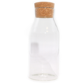 Cottage Cork Glass Jar - Clear - 25cm