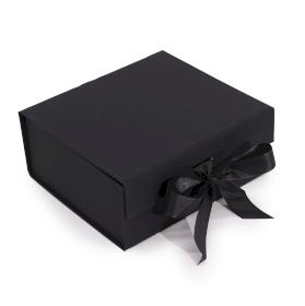 Flat Pack Gift Box - Medium Square (20x18.2x8cm) - Black