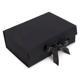 Flat Pack Gift Box - Large  (28.2x20.2x9.2cm) - Black