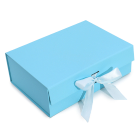 Flat Pack Gift Box - Large  (28.2x20.2x9.2cm) - Baby Blue