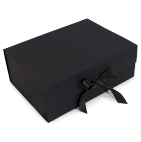 Flat Pack Gift Box - Extra Large  (33x25x12cm) - Black