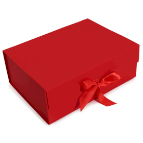 Flat Pack Gift Box - Extra Large  (33x25x12cm) - Red