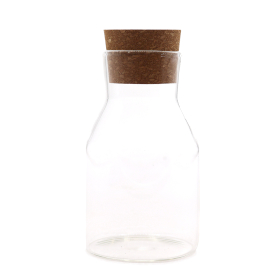 Cottage Cork Glass Jar - Clear - 15cm