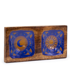 Hop Hare Enameled Double Trinket Tray - Sun & Moon